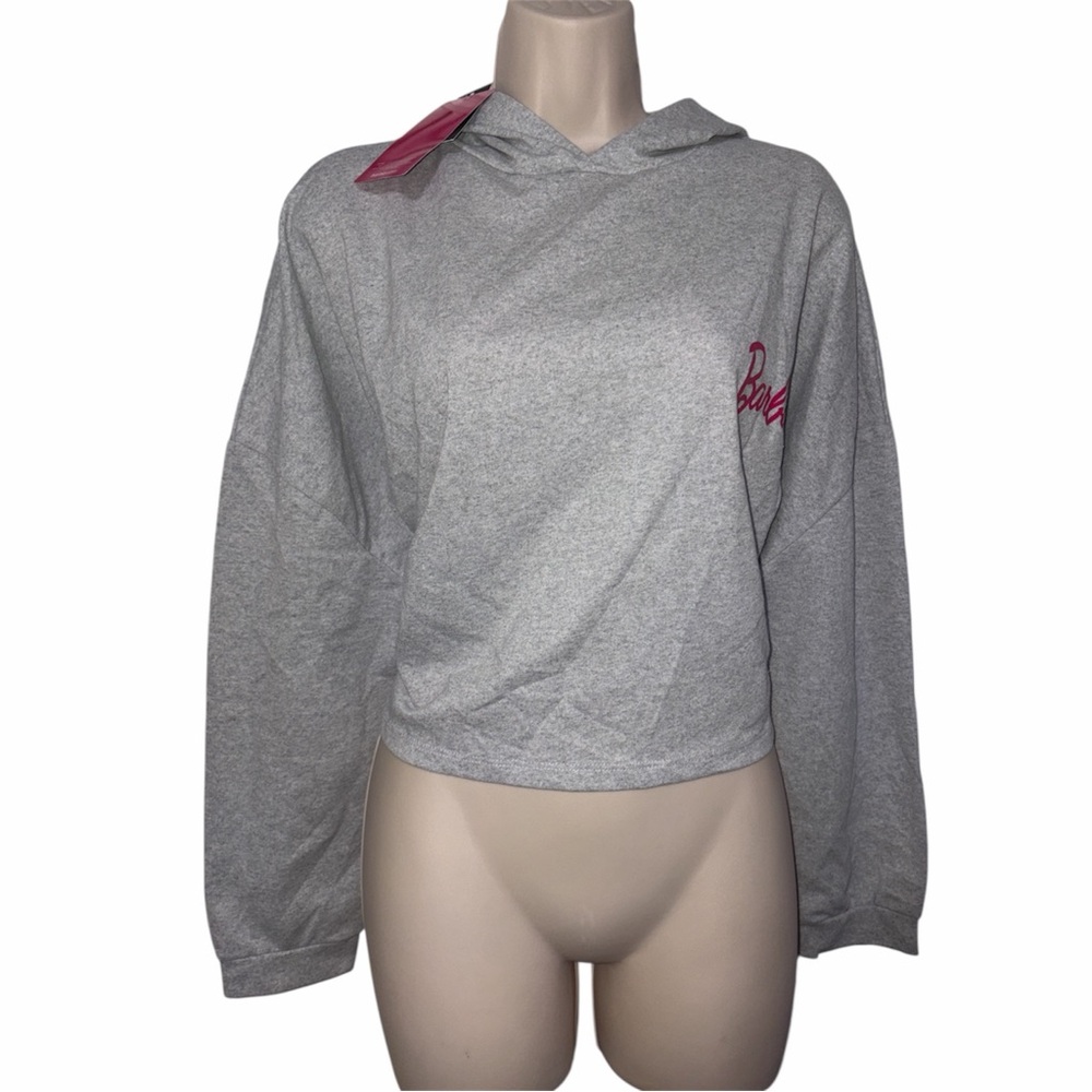 Barbie grey hoodie with pink details